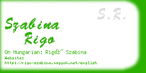 szabina rigo business card